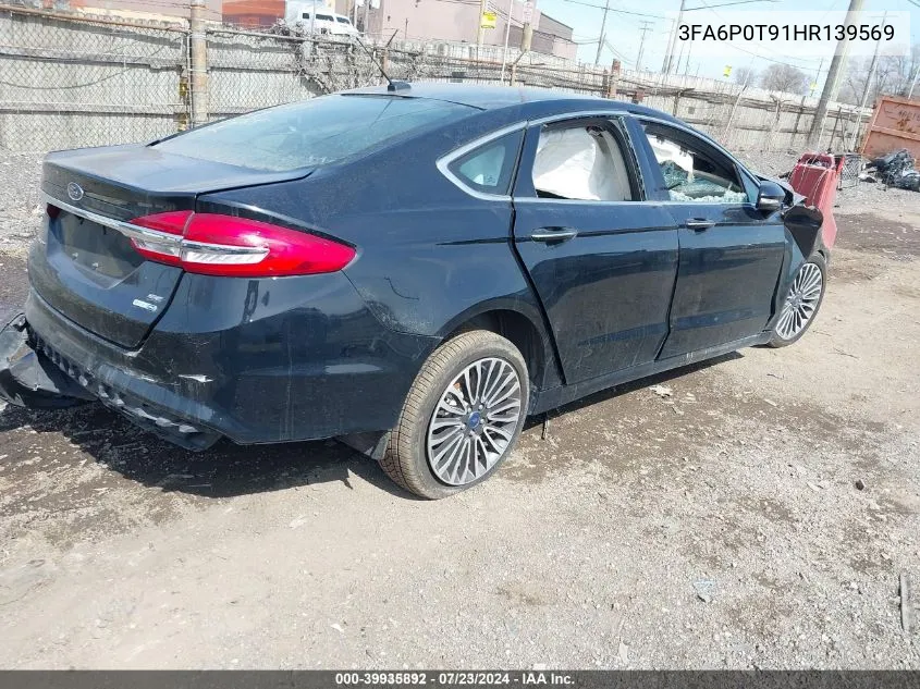 2017 Ford Fusion Se VIN: 3FA6P0T91HR139569 Lot: 39935892