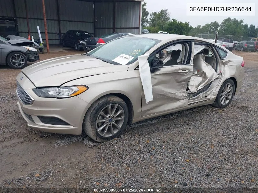 3FA6P0HD7HR236644 2017 Ford Fusion Se