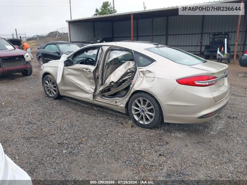 3FA6P0HD7HR236644 2017 Ford Fusion Se