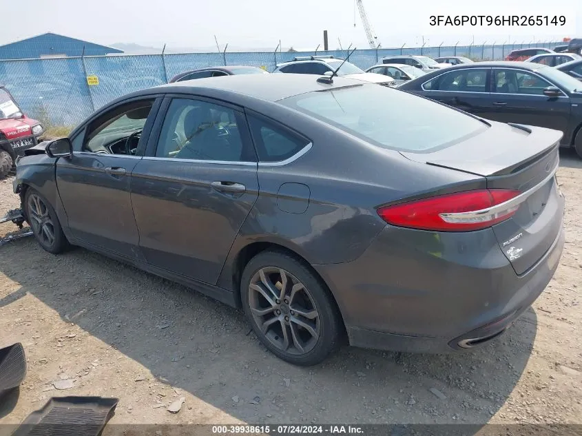 3FA6P0T96HR265149 2017 Ford Fusion Se