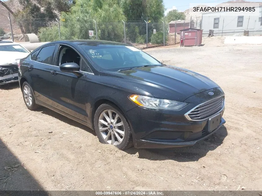 3FA6P0H71HR294985 2017 Ford Fusion Se