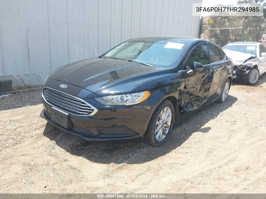 2017 Ford Fusion Se VIN: 3FA6P0H71HR294985 Lot: 39947606