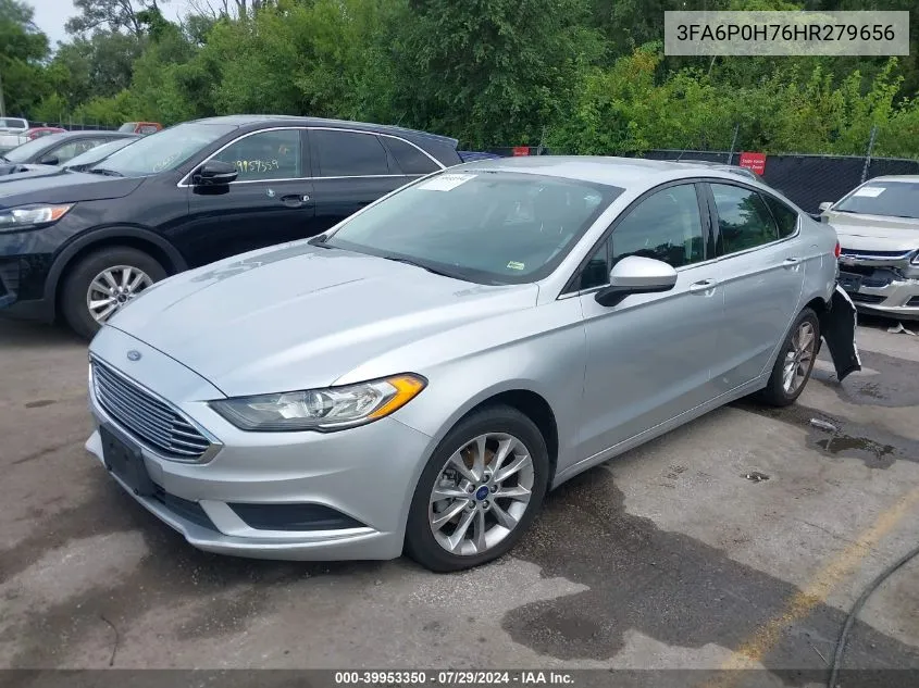 2017 Ford Fusion Se VIN: 3FA6P0H76HR279656 Lot: 39953350