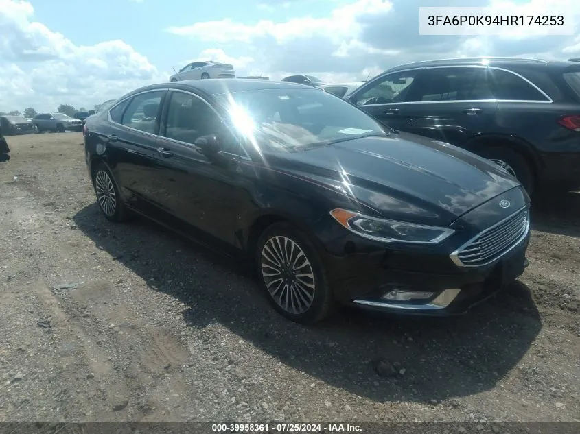 2017 Ford Fusion Titanium VIN: 3FA6P0K94HR174253 Lot: 39958361