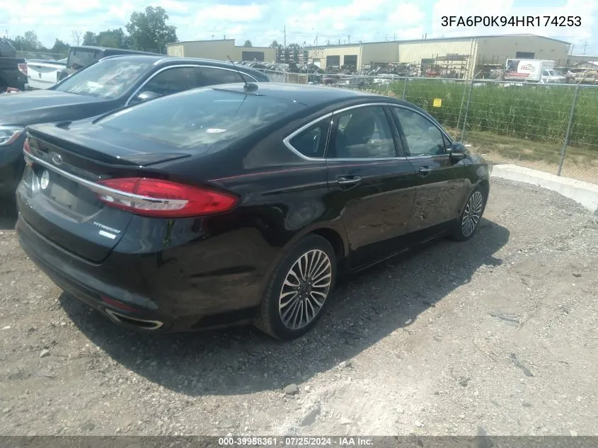 2017 Ford Fusion Titanium VIN: 3FA6P0K94HR174253 Lot: 39958361