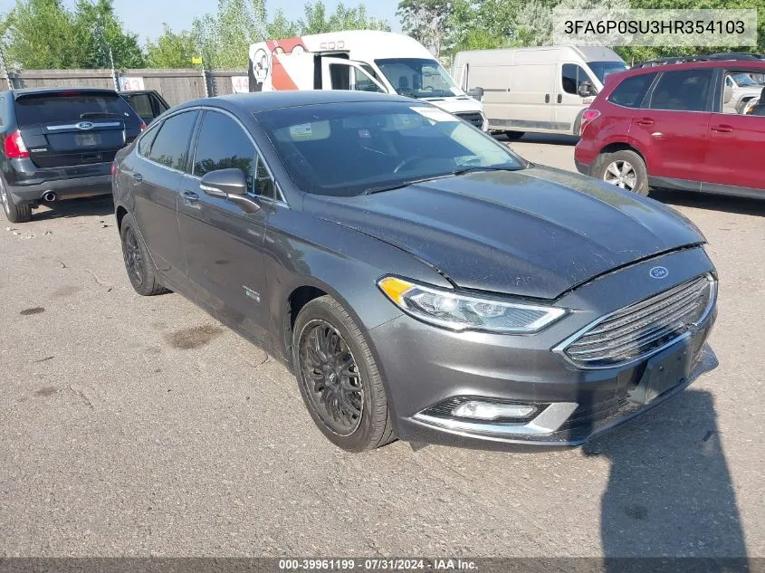 2017 Ford Fusion Energi Titanium VIN: 3FA6P0SU3HR354103 Lot: 39961199