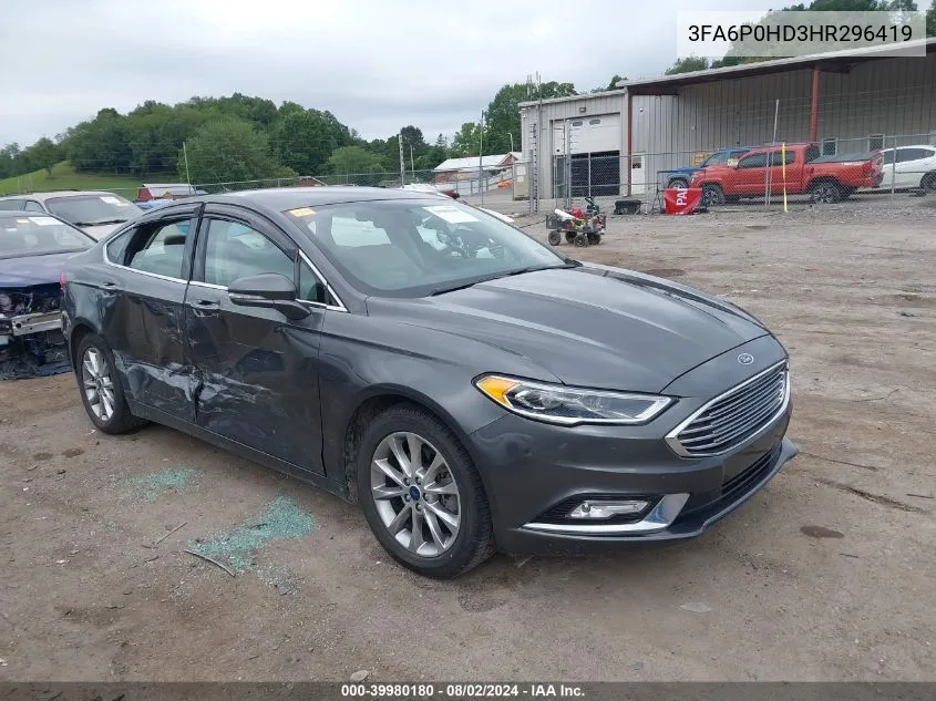 3FA6P0HD3HR296419 2017 Ford Fusion Se