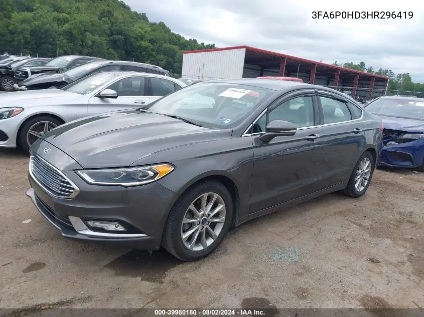 3FA6P0HD3HR296419 2017 Ford Fusion Se