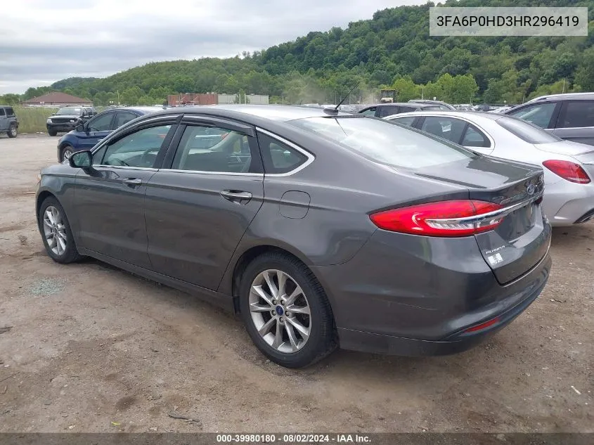 3FA6P0HD3HR296419 2017 Ford Fusion Se