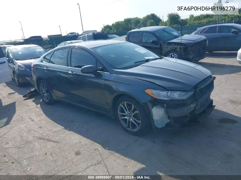 3FA6P0HD6HR196279 2017 Ford Fusion Se