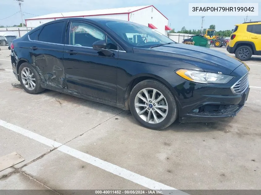 2017 Ford Fusion Se VIN: 3FA6P0H79HR199042 Lot: 40011452