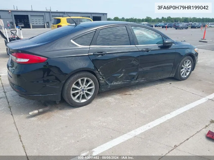 2017 Ford Fusion Se VIN: 3FA6P0H79HR199042 Lot: 40011452