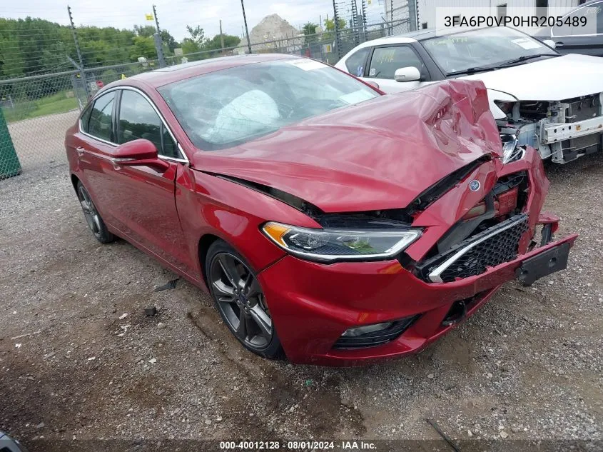 2017 Ford Fusion Sport VIN: 3FA6P0VP0HR205489 Lot: 40012128