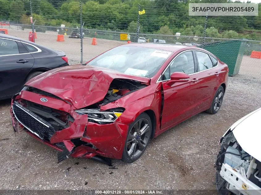 2017 Ford Fusion Sport VIN: 3FA6P0VP0HR205489 Lot: 40012128