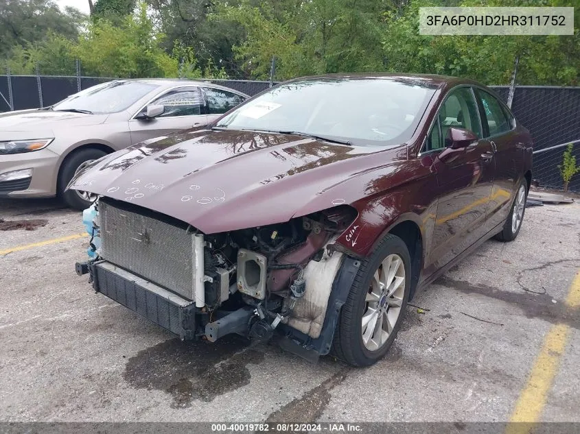 3FA6P0HD2HR311752 2017 Ford Fusion Se