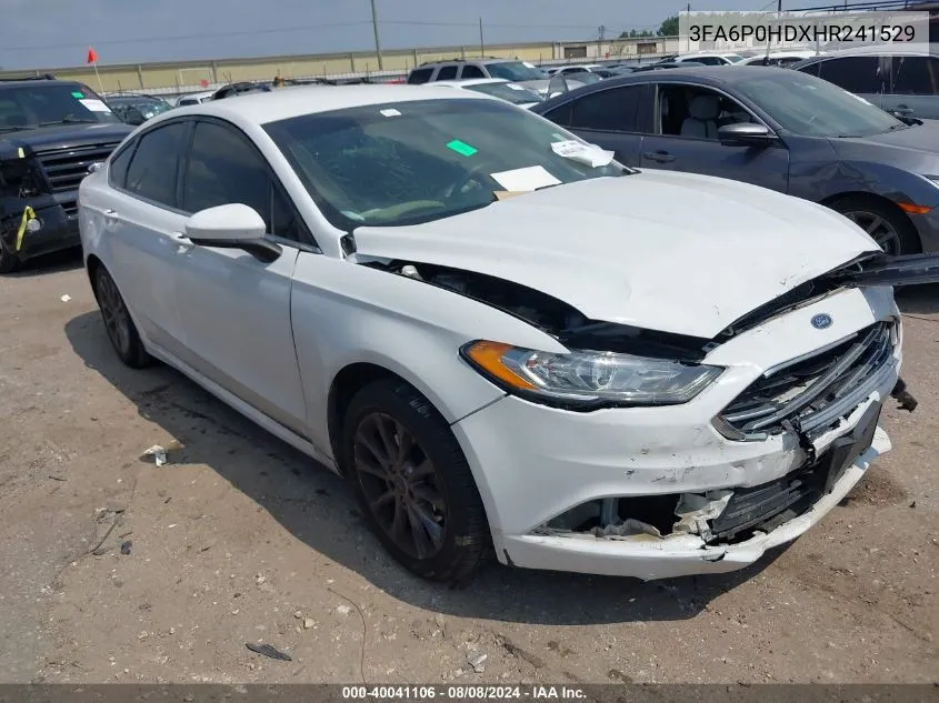 3FA6P0HDXHR241529 2017 Ford Fusion Se