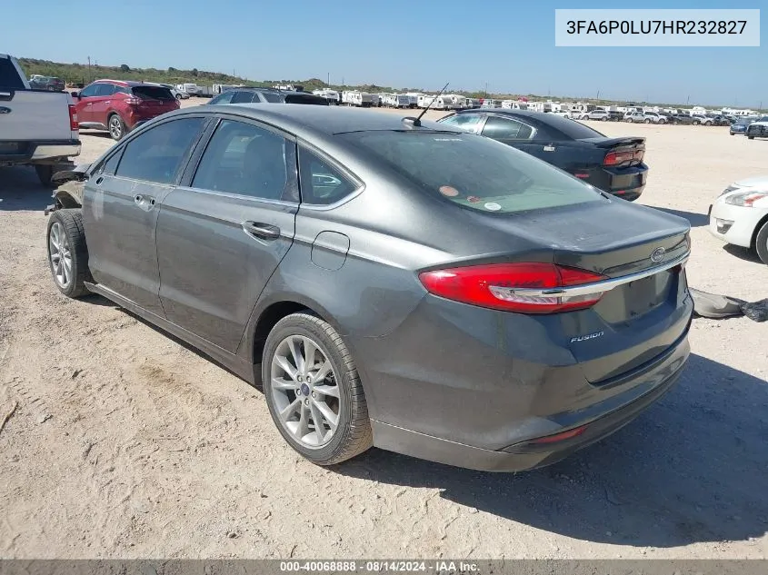 3FA6P0LU7HR232827 2017 Ford Fusion Hybrid Se