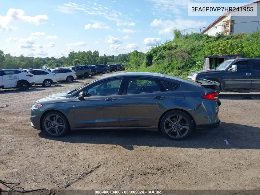 2017 Ford Fusion Sport VIN: 3FA6P0VP7HR241955 Lot: 40073480