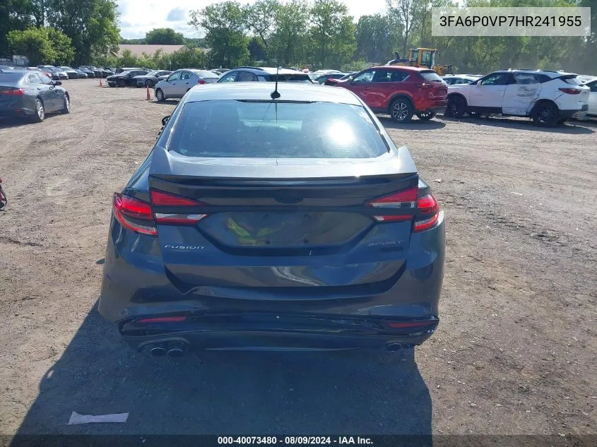 3FA6P0VP7HR241955 2017 Ford Fusion Sport