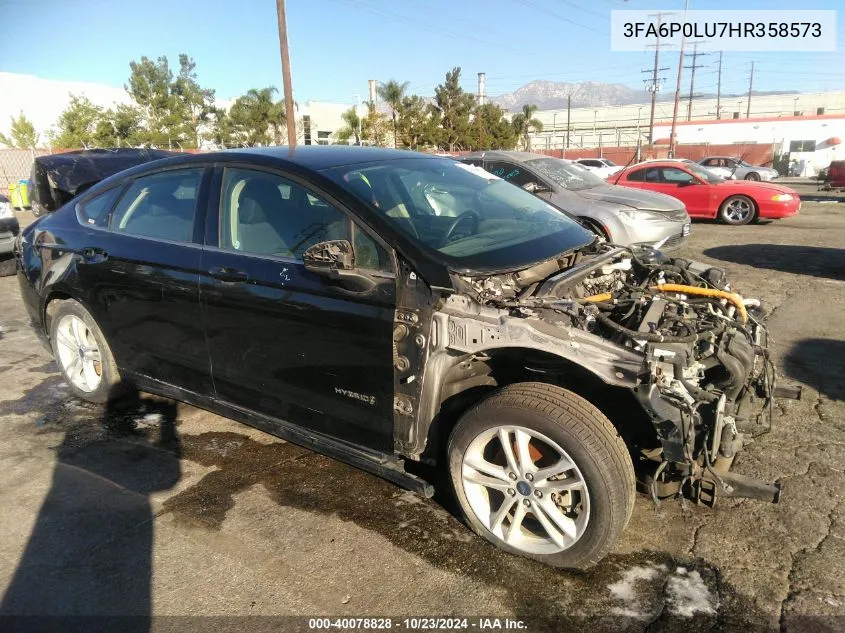 2017 Ford Fusion Hybrid Se VIN: 3FA6P0LU7HR358573 Lot: 40078828