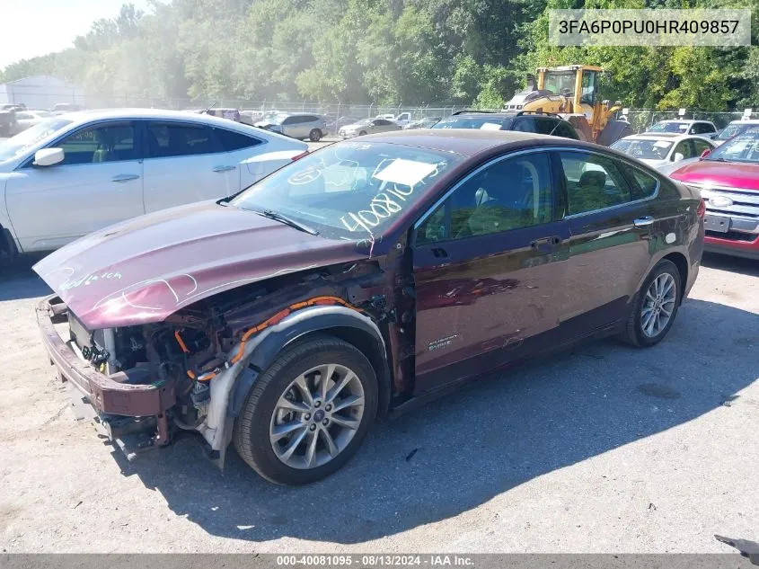 3FA6P0PU0HR409857 2017 Ford Fusion Se Phev