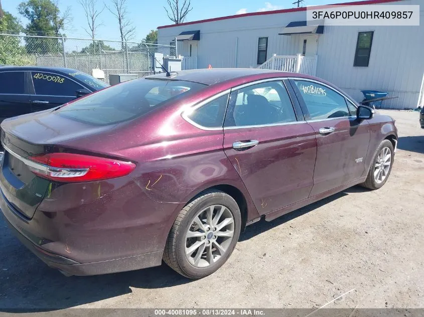 3FA6P0PU0HR409857 2017 Ford Fusion Se Phev