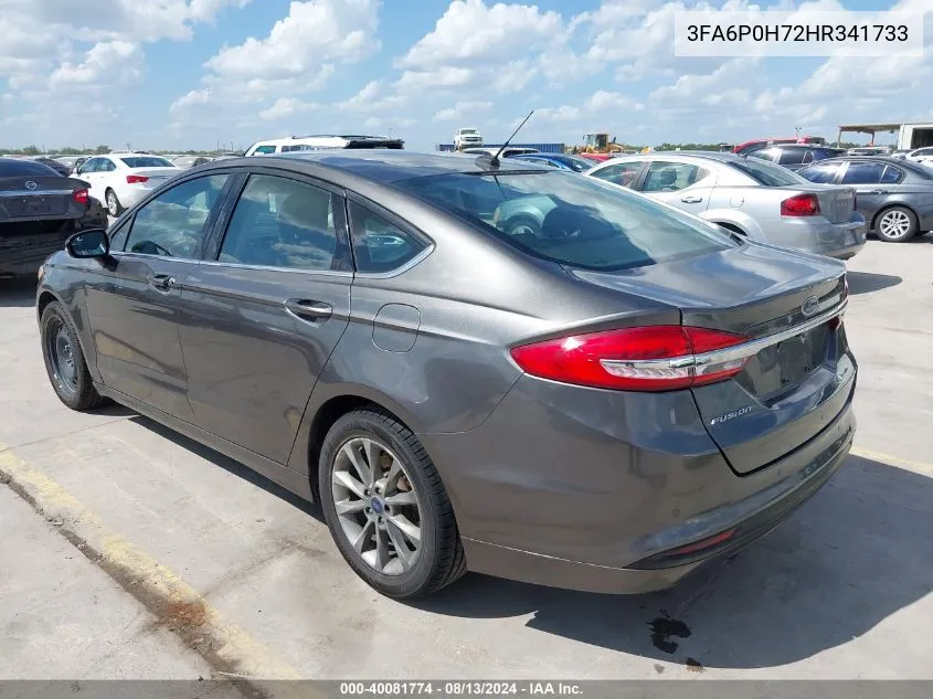 2017 Ford Fusion Se VIN: 3FA6P0H72HR341733 Lot: 40081774