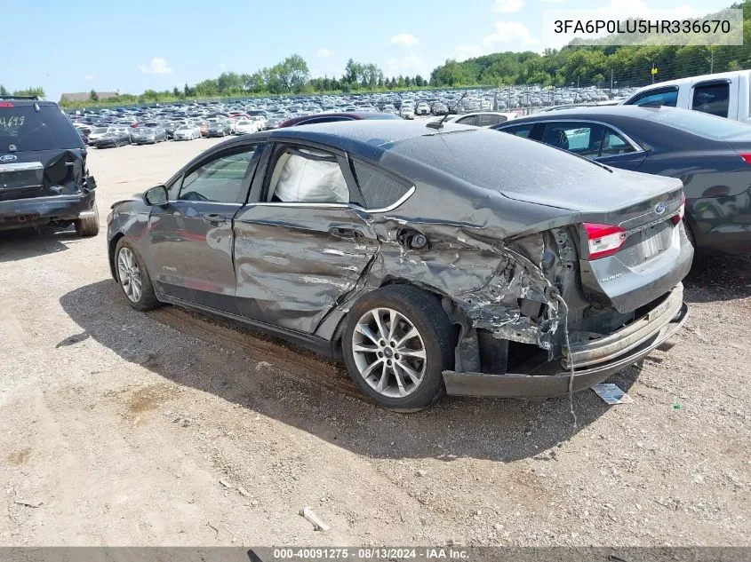 3FA6P0LU5HR336670 2017 Ford Fusion Se Hybrid