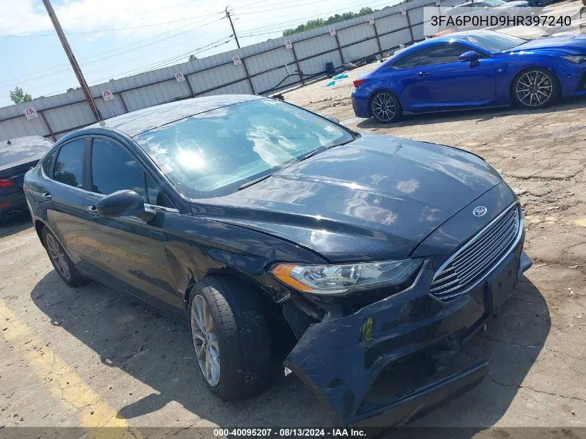 2017 Ford Fusion Se VIN: 3FA6P0HD9HR397240 Lot: 40095207