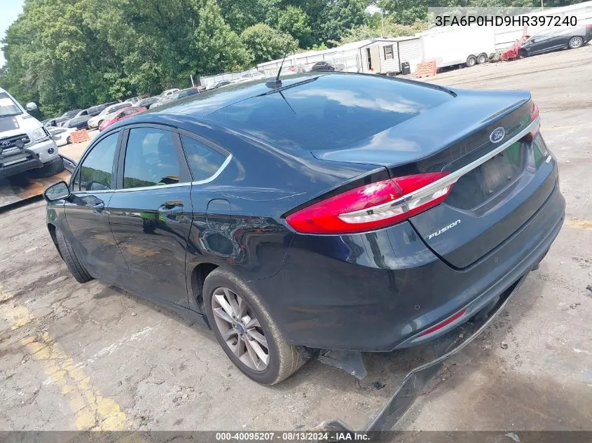 3FA6P0HD9HR397240 2017 Ford Fusion Se