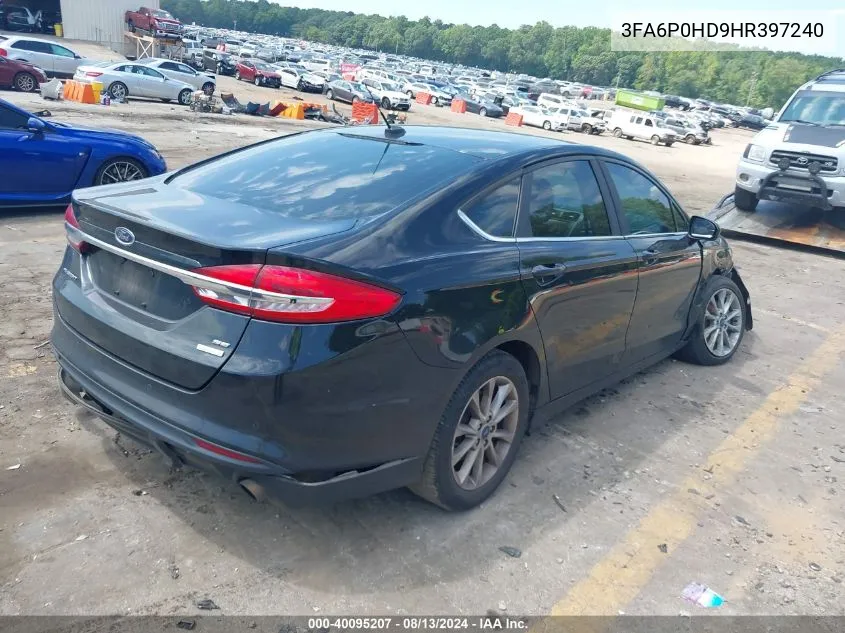 3FA6P0HD9HR397240 2017 Ford Fusion Se