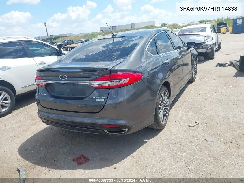 3FA6P0K97HR114838 2017 Ford Fusion Titanium