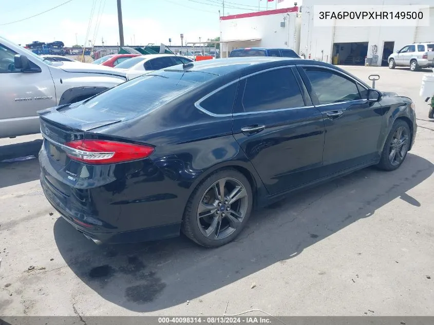 3FA6P0VPXHR149500 2017 Ford Fusion Sport