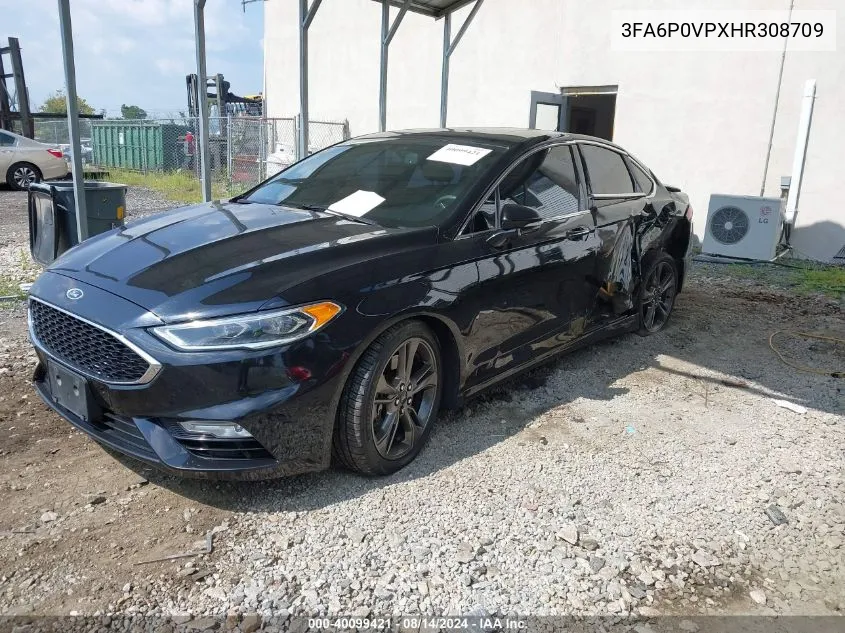 2017 Ford Fusion Sport VIN: 3FA6P0VPXHR308709 Lot: 40099421