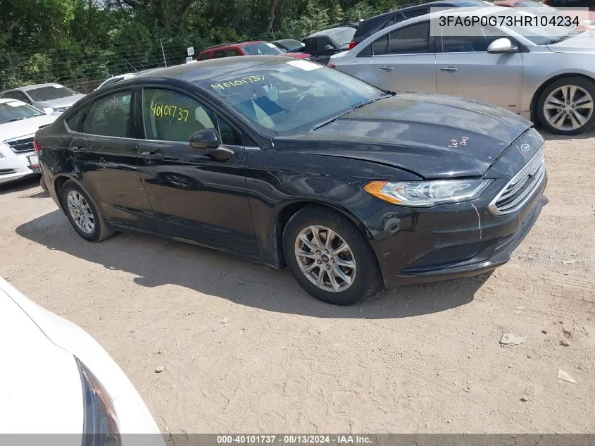 2017 Ford Fusion S VIN: 3FA6P0G73HR104234 Lot: 40101737