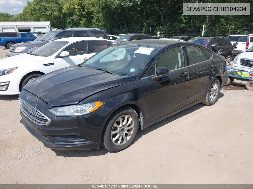 2017 Ford Fusion S VIN: 3FA6P0G73HR104234 Lot: 40101737