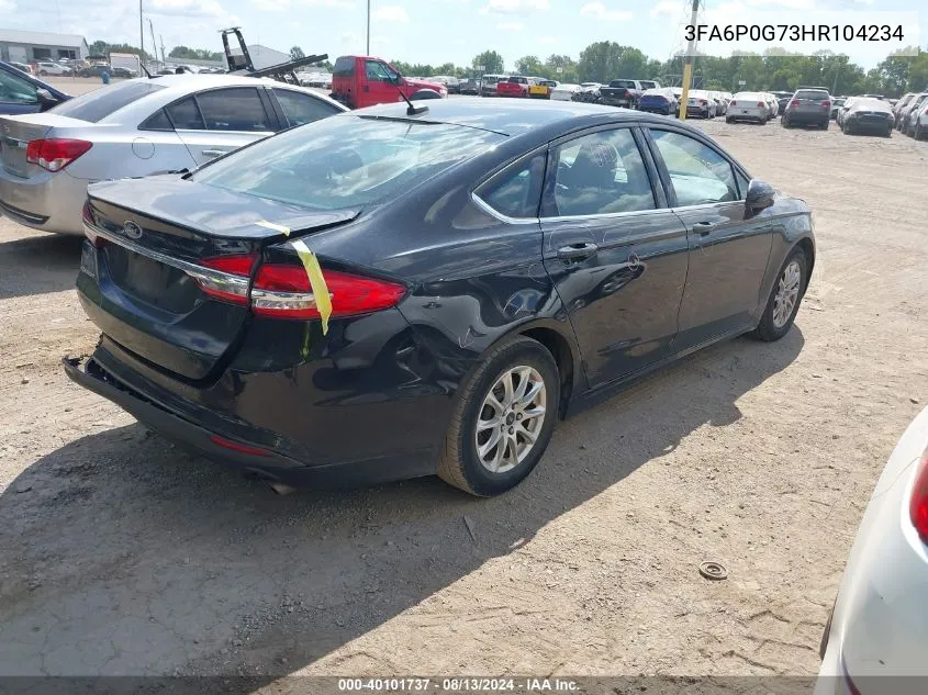 2017 Ford Fusion S VIN: 3FA6P0G73HR104234 Lot: 40101737