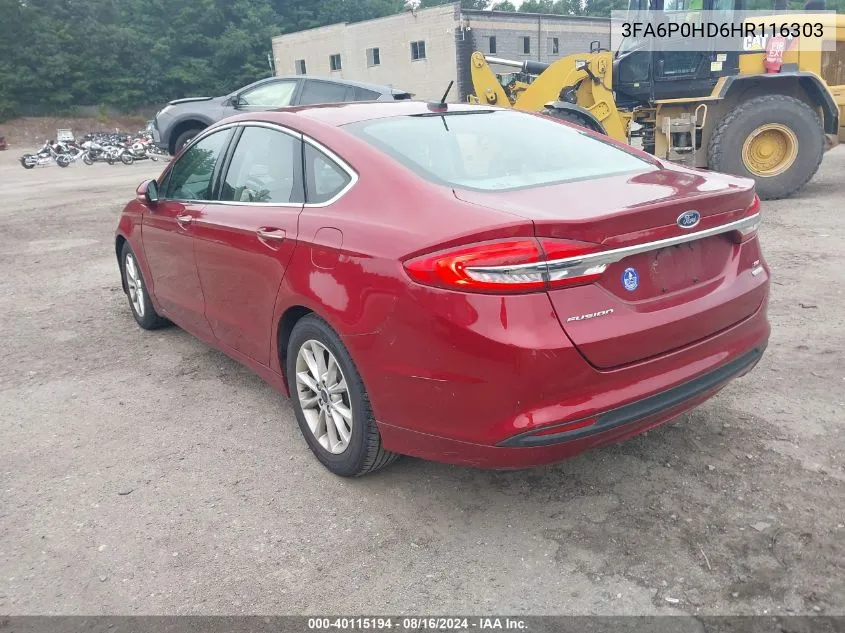 3FA6P0HD6HR116303 2017 Ford Fusion Se