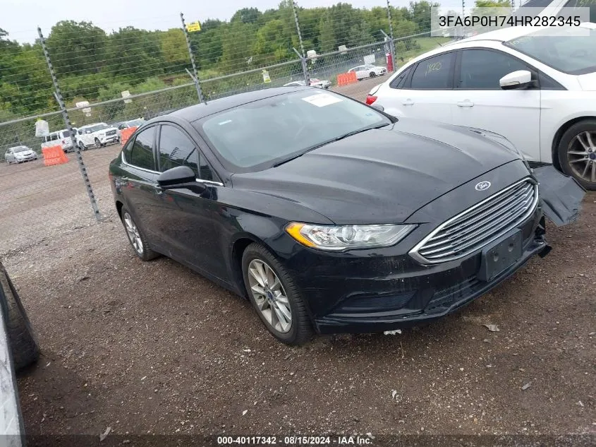 2017 Ford Fusion Se VIN: 3FA6P0H74HR282345 Lot: 40117342