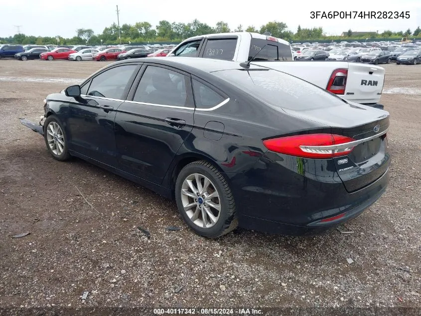 2017 Ford Fusion Se VIN: 3FA6P0H74HR282345 Lot: 40117342