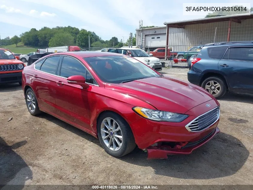 3FA6P0HDXHR310414 2017 Ford Fusion Se