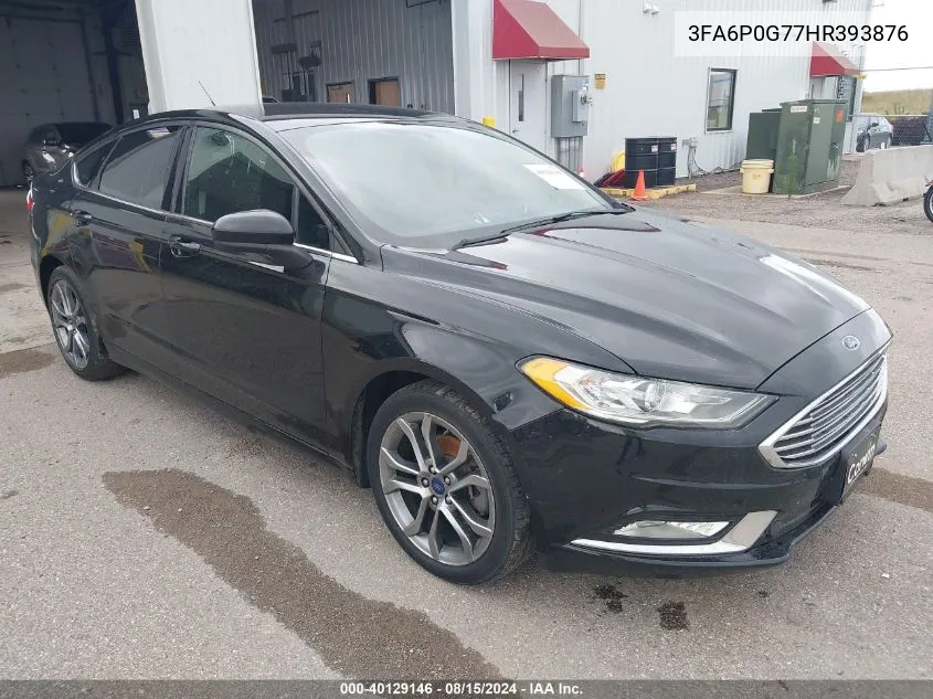 2017 Ford Fusion S VIN: 3FA6P0G77HR393876 Lot: 40129146