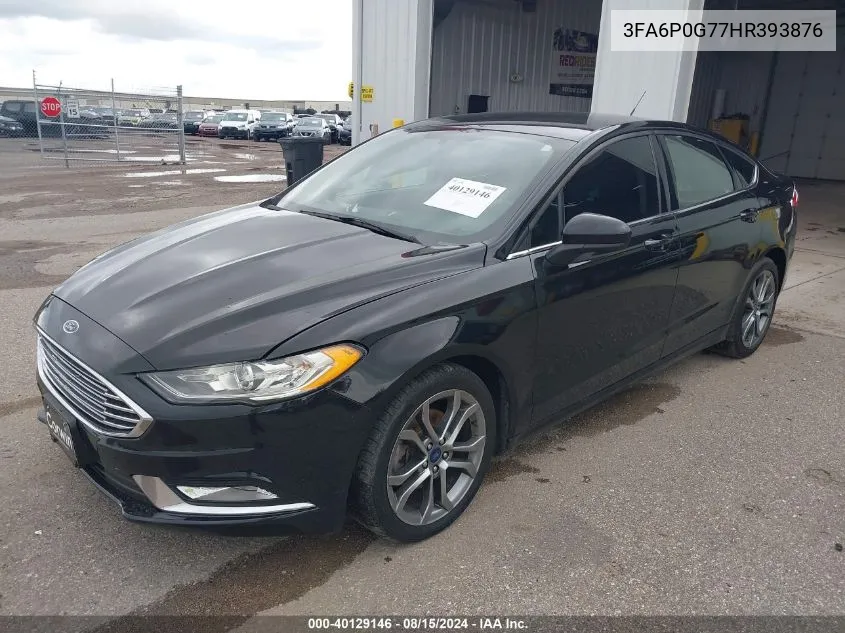 2017 Ford Fusion S VIN: 3FA6P0G77HR393876 Lot: 40129146