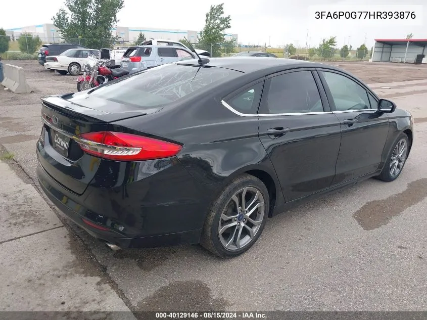 2017 Ford Fusion S VIN: 3FA6P0G77HR393876 Lot: 40129146