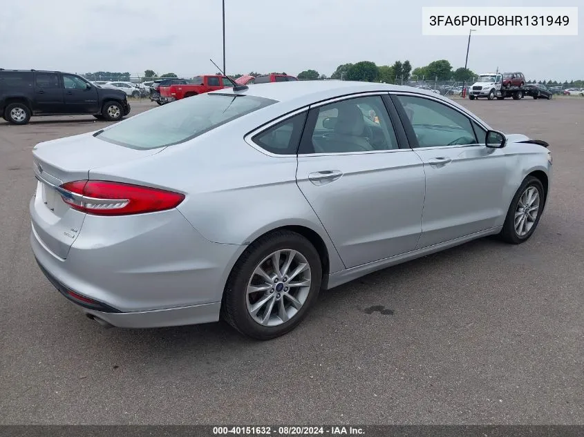 3FA6P0HD8HR131949 2017 Ford Fusion Se