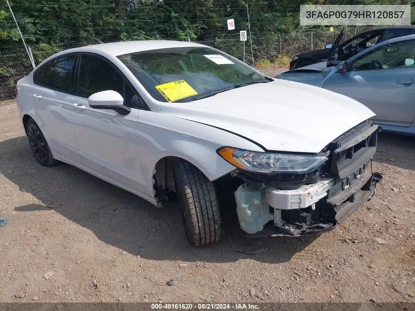 2017 Ford Fusion S VIN: 3FA6P0G79HR120857 Lot: 40161620