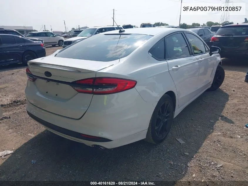 2017 Ford Fusion S VIN: 3FA6P0G79HR120857 Lot: 40161620