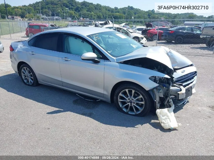 2017 Ford Fusion Se VIN: 3FA6P0H74HR302710 Lot: 40174888