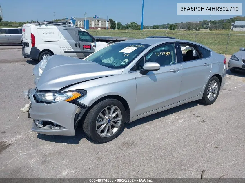 2017 Ford Fusion Se VIN: 3FA6P0H74HR302710 Lot: 40174888