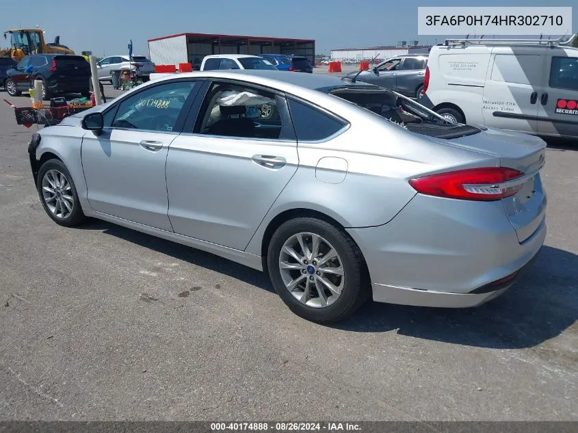 2017 Ford Fusion Se VIN: 3FA6P0H74HR302710 Lot: 40174888